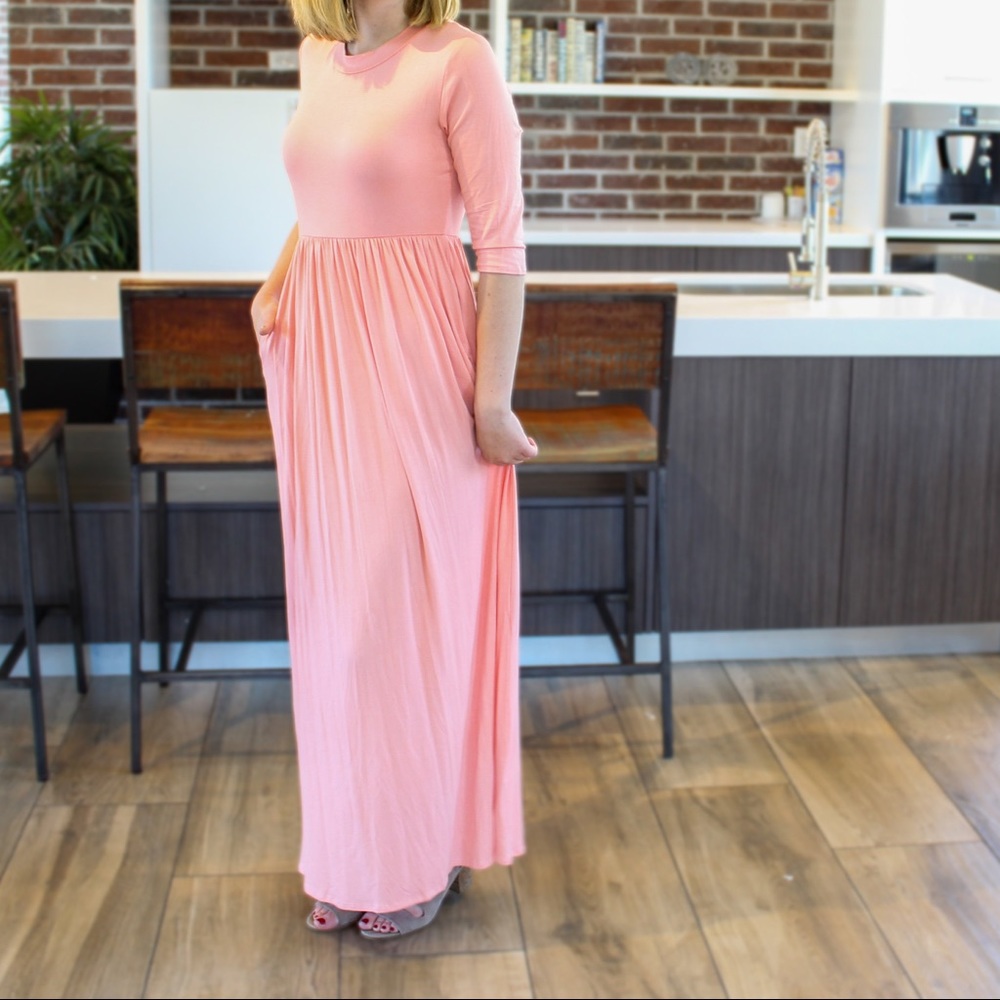 Peach Maxi Dress